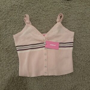 Edikted Pink Button-Up Camisole and pants set!!